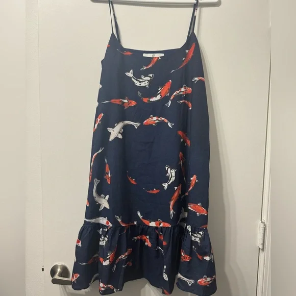 Jean-Pierre Klifa Paris Spaghetti Strap Dress. Size S. Color Blue. Orang… - Picture 1 of 9